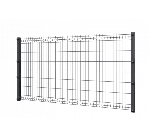 Metalų gaminiai . Tvoros, tvoralentės, tinklai tvoroms. Segmentinės tvoros, varteliai. 3D Tvoros segmentas 1230x2500 mm, 3/4 mm, pilkas 