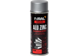 Dažai. Dažai, dažymo įrankiai, dažymo juostos. Aerozoliniai dažai, lakas, gruntas. Aerozoliniai dažai aliuminio INRAL ALU ZINC 400 ml 