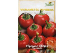 Sodo ir daržo prekės. Sėklos, daigyklos, durpinės tabletės. Paprikų sėklos. Aitrioji paprika Peperone Ciliegia Piccante 0,5g 