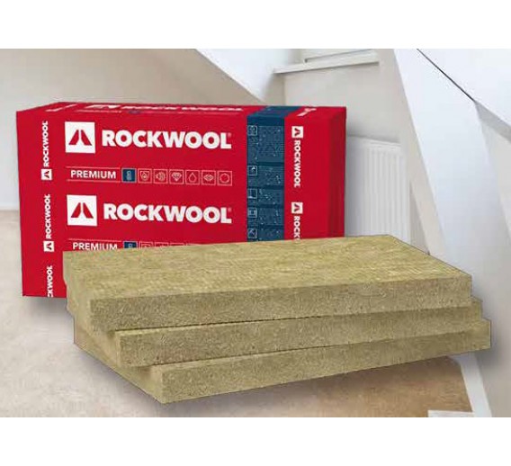 Statybinės medžiagos. Šiltinimo medžiagos. Akmens vata. Vata ROCKWOOL. Akmens vata Superrock Premium 50x565x1000 mm 