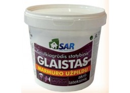 Dažai. Glaistas, gruntas, klijai, skiedikliai. Glaistai. Statybinis glaistas. Akril - lateksinis glaistas SAR su marmuro užpildu 16 kg 