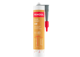 Vidaus apdailos prekės. Hermetikai, montavimo putos, sandarinimo juostos. Akriliniai hermetikai. Akrilinis hermetikas Penosil Premium Acrylic pilkas 310 ml 