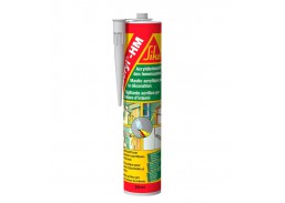 Vidaus apdailos prekės. Hermetikai, montavimo putos, sandarinimo juostos. Akriliniai hermetikai. Akrilinis hermetikas SIKACRYL HM 300ml 119848 