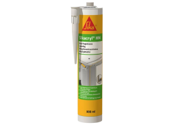 Vidaus apdailos prekės. Hermetikai, montavimo putos, sandarinimo juostos. Akriliniai hermetikai. Akrilinis hermetikas SIKACRYL HM 300ml 119848 