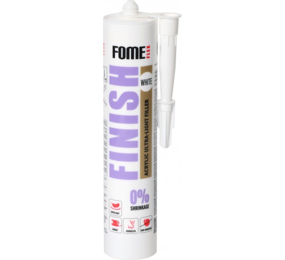 Dažai. Glaistas, gruntas, klijai, skiedikliai. Glaistai. Statybinis glaistas. Akrilinis lengvas glaistas Fome Flex Finish 300 ml 