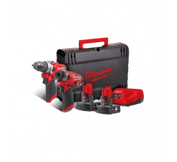 Akumuliatorinių įrankių rink. Milwaukee M12FPP2A-402X, 12V 