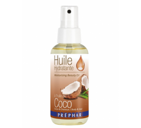 Švaros prekės. Kūno ir plaukų priežiūros priemonės. Aliejus kūnui ir plaukams Prephar Kokosų 100ml