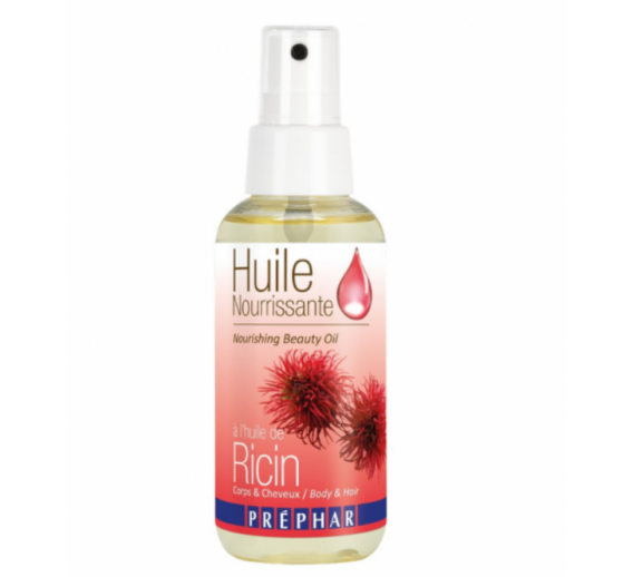 Švaros prekės. Kūno ir plaukų priežiūros priemonės. Aliejus kūnui ir plaukams Prephar Ricinos 100ml