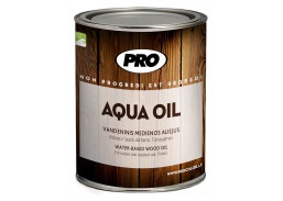 Dažai. Medienos apsaugos ir dekoravimo priemonės. Aliejus medienai. Aliejus medienai AQUA OIL pilkas, 0,9 L 