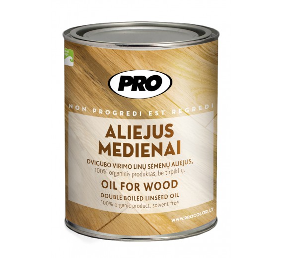 Dažai. Medienos apsaugos ir dekoravimo priemonės. Aliejus medienai. Aliejus medienai PRO 0.9l 