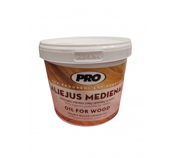 Dažai. Medienos apsaugos ir dekoravimo priemonės. Aliejus medienai. Aliejus medienai PRO 2.7l 