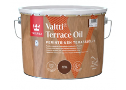 Dažai. Medienos apsaugos ir dekoravimo priemonės. Aliejus medienai. Aliejus medienai Tikkurila Valtti Terrace oil rudos sp. 9l 