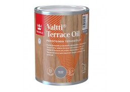Dažai. Medienos apsaugos ir dekoravimo priemonės. Aliejus medienai. Aliejus terasoms Tikkurilla VALTTI Terrace oil ash grey 0.9l 