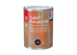 Dažai. Medienos apsaugos ir dekoravimo priemonės. Aliejus medienai. Aliejus terasoms Tikkurilla VALTTI Terrace oil black 0.9l 