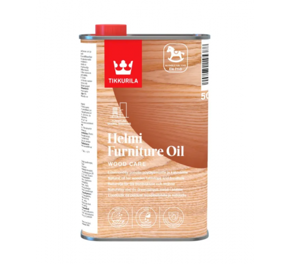 Dažai. Medienos apsaugos ir dekoravimo priemonės. Aliejus medienai. Aliejus Tikkurila Helmi Furniture Oil 0.5l 
