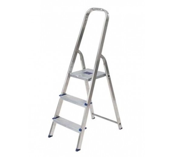 Metalų gaminiai . Kopėčios. Aliuminės kopėčios. Buitinės kopėčios. Aliuminės kopėčios Alfa LF/3