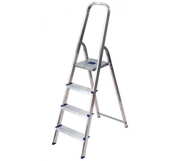 Metalų gaminiai . Kopėčios. Aliuminės kopėčios. Buitinės kopėčios. Aliuminės kopėčios Alfa LF/4