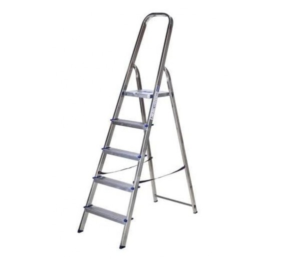 Metalų gaminiai . Kopėčios. Aliuminės kopėčios. Buitinės kopėčios. Aliuminės kopėčios Alfa LF/5