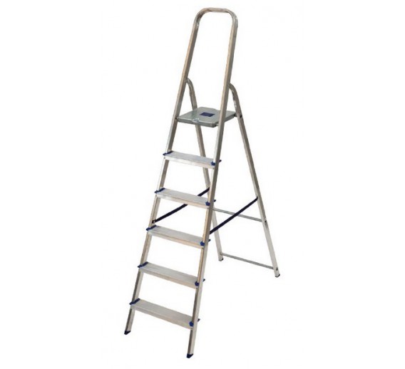 Metalų gaminiai . Kopėčios. Aliuminės kopėčios. Buitinės kopėčios. Aliuminės kopėčios Alfa LF/6