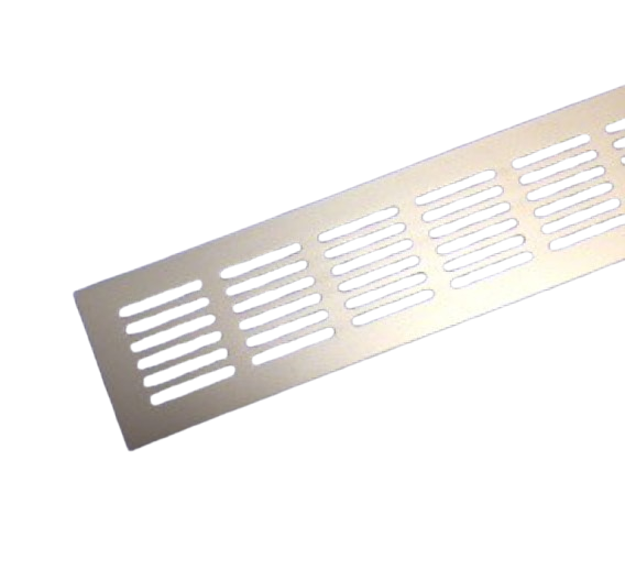 Šildymas ir vėdinimas. Ventiliacinės grotelės. Aliumininės vėdinimo grotel. RA1050G 100x500mm aukso 