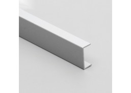 Baldinė furnitūra. Staljuostės ir jų priedai, stalviršių užbaigimai. Aliuminio profilis C18, 3m 