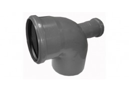 Santechnikos prekės. Vidaus kanalizacija. Vidaus kanalizacija d-110 mm. Alkūnė 110x50 su atšaka 90 laipsnių