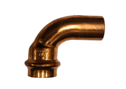 Santechnikos prekės. Vamzdynų sistemos. Vamzdžių sujungimo detalės. Varinės jungtys. Alkūnė CU press 90° 22 v/i