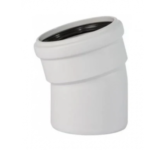 Santechnikos prekės. Vidaus kanalizacija. Vidaus kanalizacija betriukšmė. Alkūnė DB D110 15° 