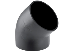 Santechnikos prekės. Lauko kanalizacija, drenažas, pralaidos vamzdžiai. Lauko kanalizacijos fasoninės dalys. Lauko kanalizacijos alkūnės. Alkūnė Geberit HDPE 45 DN50