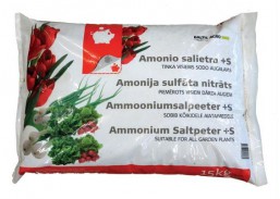 Sodo ir daržo prekės. Trąšos ir durpių substratai. Trąšos. Birios trąšos. Amonio salietra +s Baltic agro 15 kg 