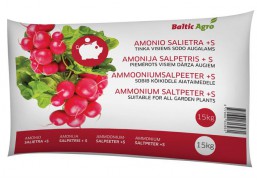 Sodo ir daržo prekės. Trąšos ir durpių substratai. Trąšos. Birios trąšos. Amonio salietra +s Baltic agro 15 kg