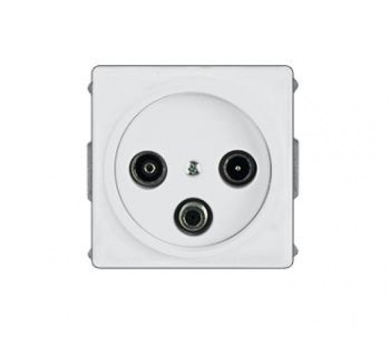 Elektros prekės. Instaliacija - kištukiniai lizdai, jungikliai ir kt.. Vilma jungikliai, kištukiniai lizdai. Vilma STANDARD ST150 baltos spalvos. Antenos lizdas galinis be rėmelio ST150 balta 