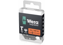 Darbo įrankiai. Mechaniniai įrankiai. Atsuktuvai, antgaliai. Antgalių komplektai. Antgaliai Wera 855/1 Impaktor PZ 3 x 25mm, 10vnt