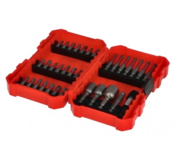 Darbo įrankiai. Mechaniniai įrankiai. Atsuktuvai, antgaliai. Antgalių komplektai. Antgalių komplektas Draumet PREMIUM EG-D0018, 33 vnt. 