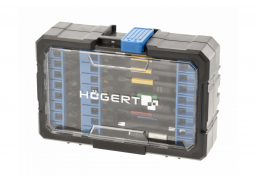 Darbo įrankiai. Mechaniniai įrankiai. Atsuktuvai, antgaliai. Antgalių komplektai. Antgalių rinkinys Hogert HT1S800, 43 vnt. 