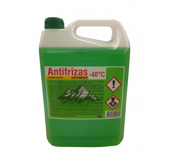 Darbo įrankiai. Prekės automobiliams. Automobilinė chemija. Antifrizas žalias DANUSHIS CHEMICALS -40c 5 kg 