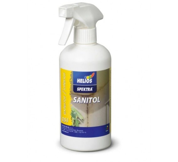 Švaros prekės. Buitinė chemija, valikliai. Antipelėsinis skystis SANITOL, 0.5l 