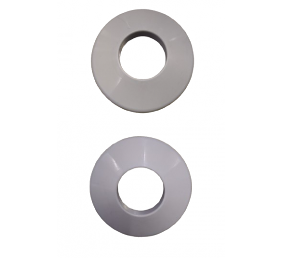 Santechnikos prekės. Vonios įranga. Maišytuvai, dušo komplektai. Maišytuvų detalės. Apdailinė lėkštelė balta D32 2vnt