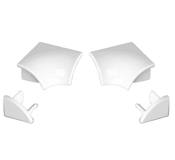 Vidaus apdailos prekės. Apdailos, sujungimo profiliai. Apdailos kampai ir apdailos juostos. Apdailos juostelės kampukai Ravak, tipas 6