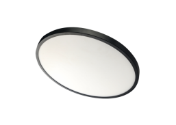 Apšvietimas. Lubiniai šviestuvai. Apvalus šviestuvas TRENT 24W, 23 cm juodas 