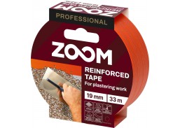Vidaus apdailos prekės. Pakavimo, izoliacinės, lipnios juostos. Armuotos juostos, audinio juostos. Armuota juosta tinkavimo darbams ZOOM 19mmx33m