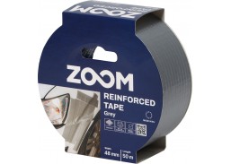 Vidaus apdailos prekės. Pakavimo, izoliacinės, lipnios juostos. Armuotos juostos, audinio juostos. Armuota juosta ZOOM 48mm x 50m pilka