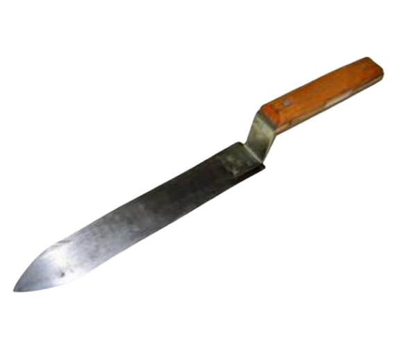 Gyvūnų prekės. Bitininkystės prekės. Įvairūs reikmenys bitininkams. Atakiavimo peilis U 200mm 12006 nerūdijantis 