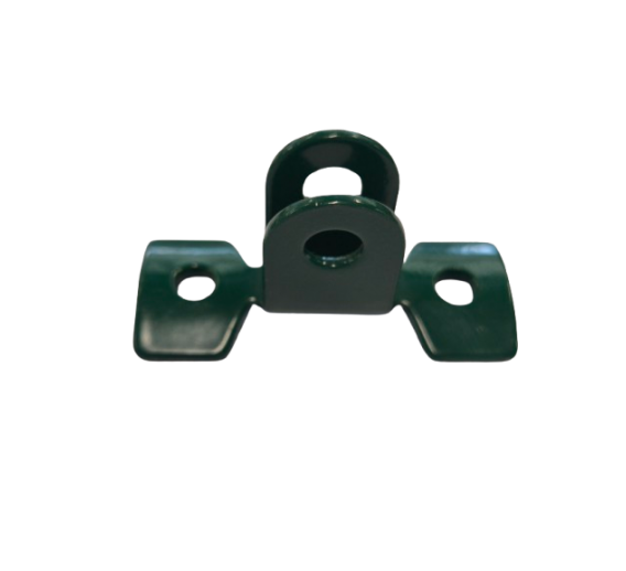 Metalų gaminiai . Tvoros, tvoralentės, tinklai tvoroms. Tvorų tvirtinimo elementai. Atraminio stulpo tvirtinimas RAL6005