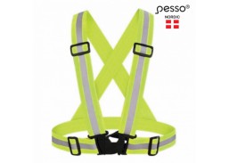 Darbo saugos prekės. Antkeliai, diržai, apraišai. Atšvaitinis diržas - petnešos Pesso 