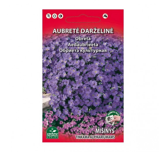 Sodo ir daržo prekės. Sėklos, daigyklos, durpinės tabletės. Gėlių sėklos. Aubretės mišinys 0.1 g 