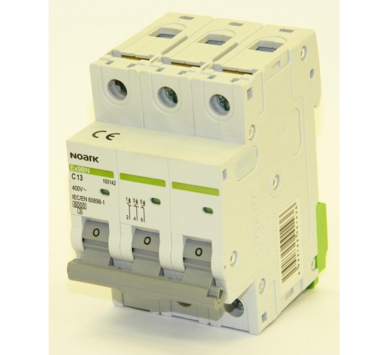 Elektros prekės. Moduliniai automatikos komponentai. Instaliaciniai automatiniai jungikliai. Automatinis jungiklis Ex9BN C13/3 NOARK 100142 