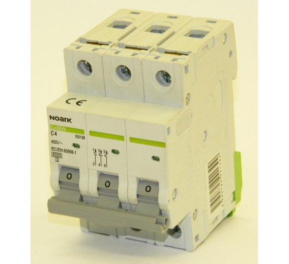 Elektros prekės. Moduliniai automatikos komponentai. Instaliaciniai automatiniai jungikliai. Automatinis jungiklis Ex9BN C4/3 NOARK 100138 