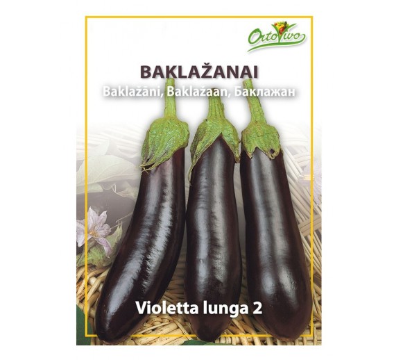 Sodo ir daržo prekės. Sėklos, daigyklos, durpinės tabletės. Cukinijos, moliūgai, baklažanai. Baklažanai Violetta lunga 2 1g 