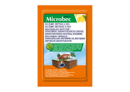 Švaros prekės. Priemonės lauko tualetams. Bakterijos nuotekų duobėms Microbec, 25g